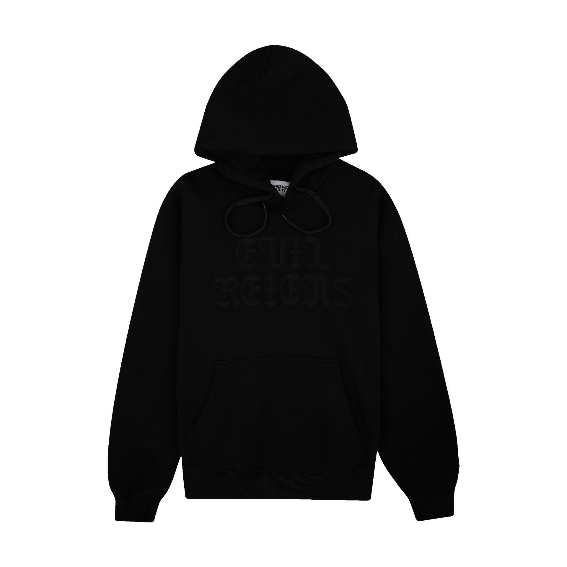 EVIL REIGNS EMBROIDERED HOODIE