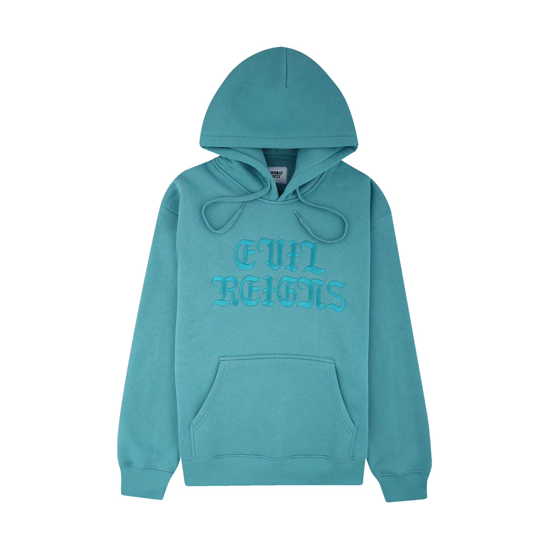 EVIL REIGNS EMBROIDERED HOODIE