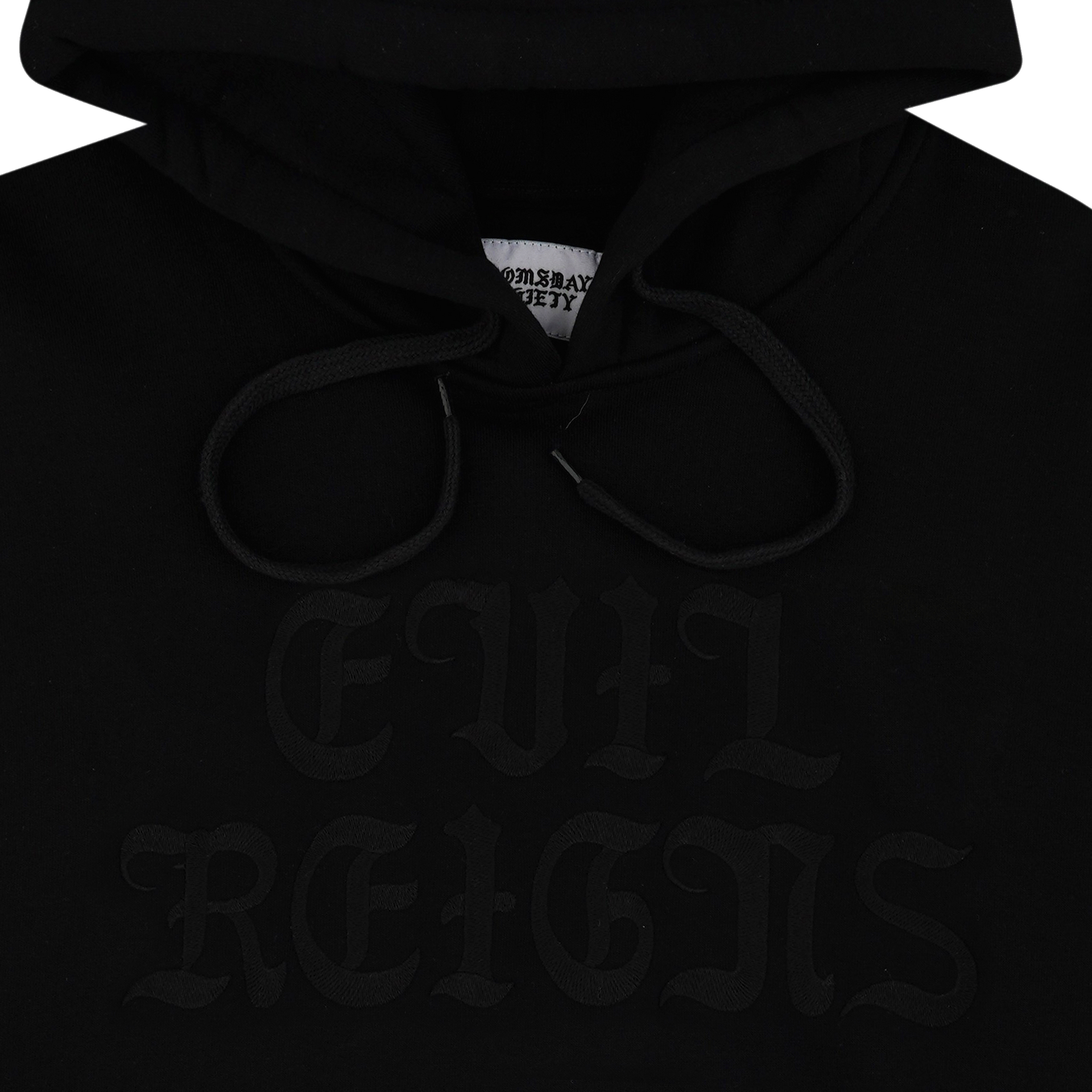 EVIL REIGNS EMBROIDERED HOODIE