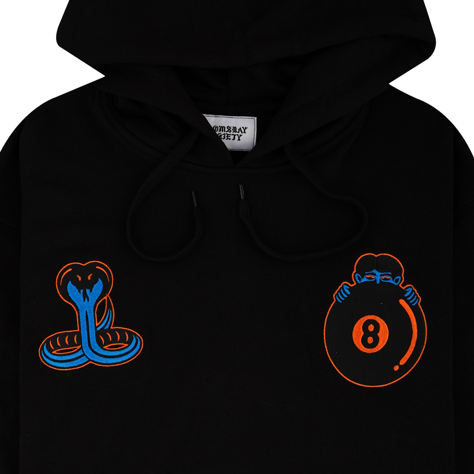 EIGHT BALL EMBROIDERED HOODIE